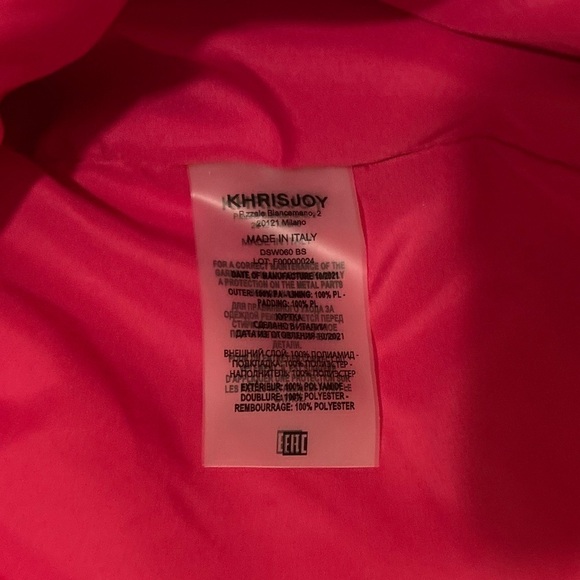 Khrisjoy NWT Satin Oversized Bomber Jacket in Pink GARDENIA Sz 0 (S) - Picture 9 of 11